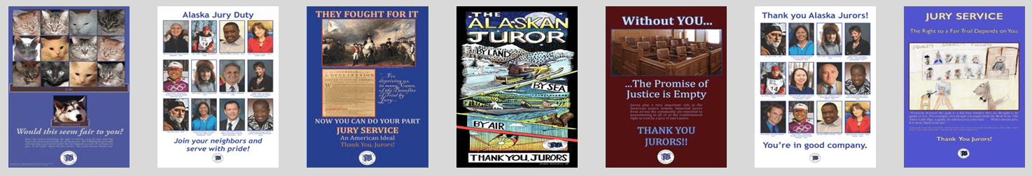Collage of Jury Appreciation Posters